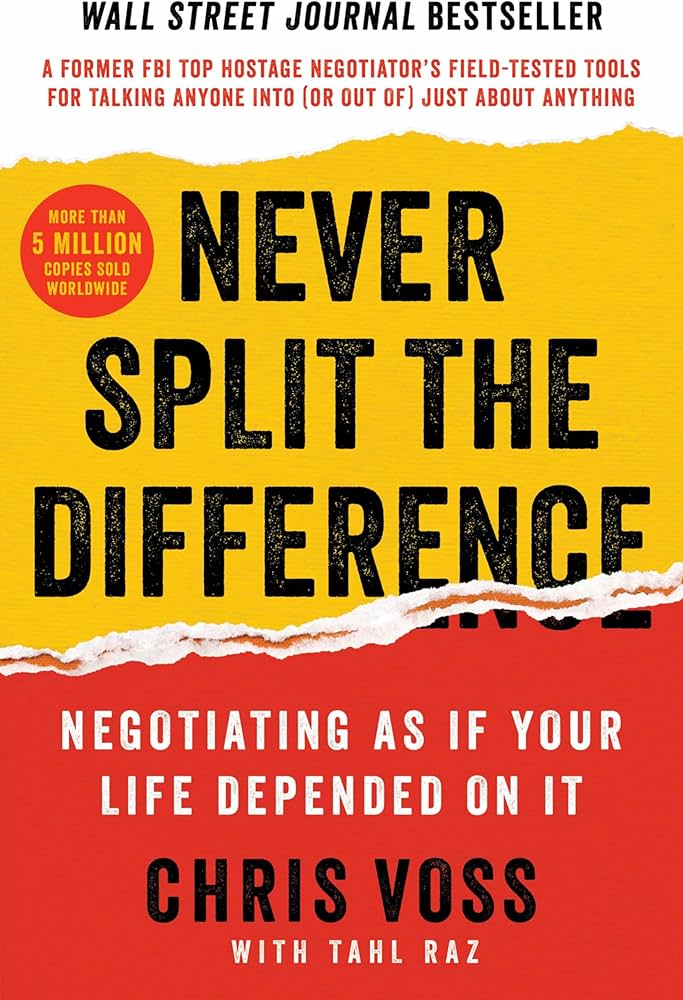 Never Split the Difference book cover by Chris Voss