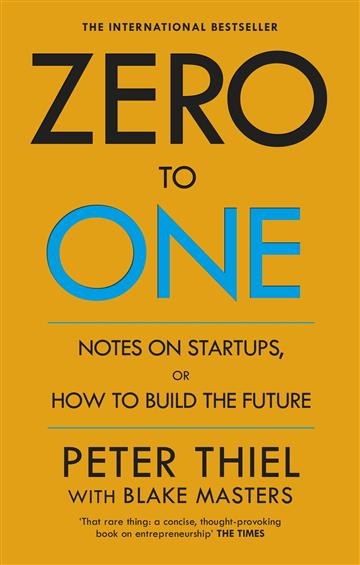 Zero to One book cover by Peter Thiel